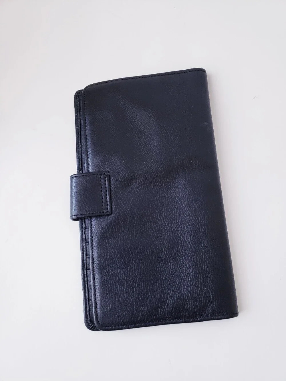 Vintage Mori Black Leather Large Travel Wallet